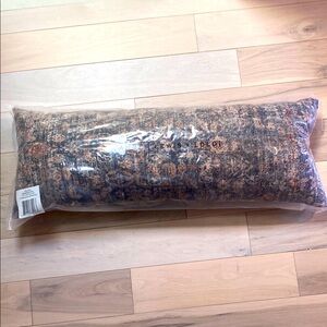 Amber Lewis x Loloi  35” lumbar pillow. Chenille and white cotton. New!